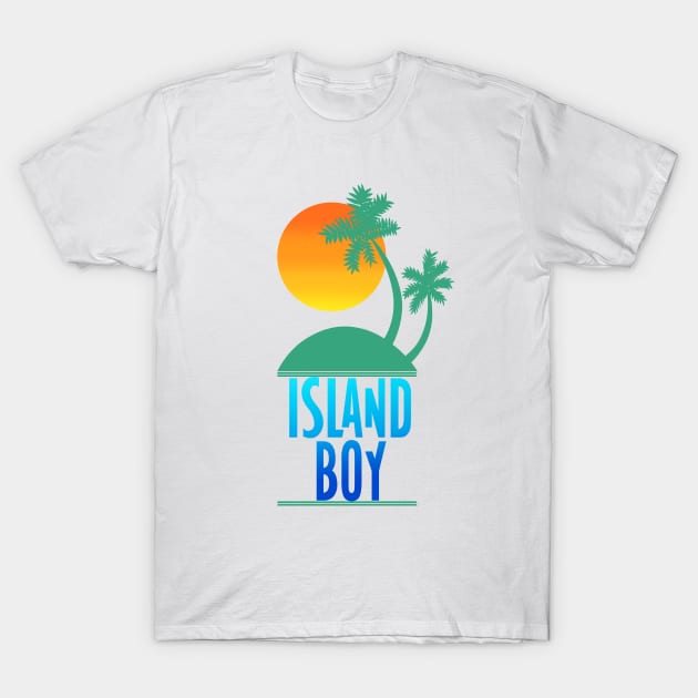 Island Boy Palm Tree Florida T-Shirt by xenotransplant